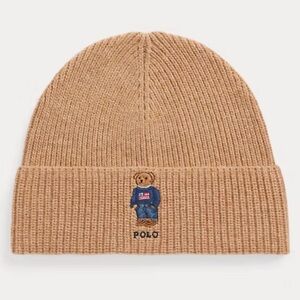 NWT Ralph Lauren Bear Rib-Knit Beanie